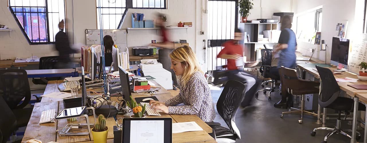 Virtual receptionist at work